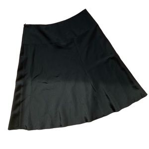 MODA Vtg Silk Black A Line Skirt 8